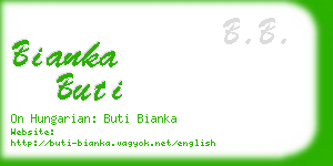 bianka buti business card